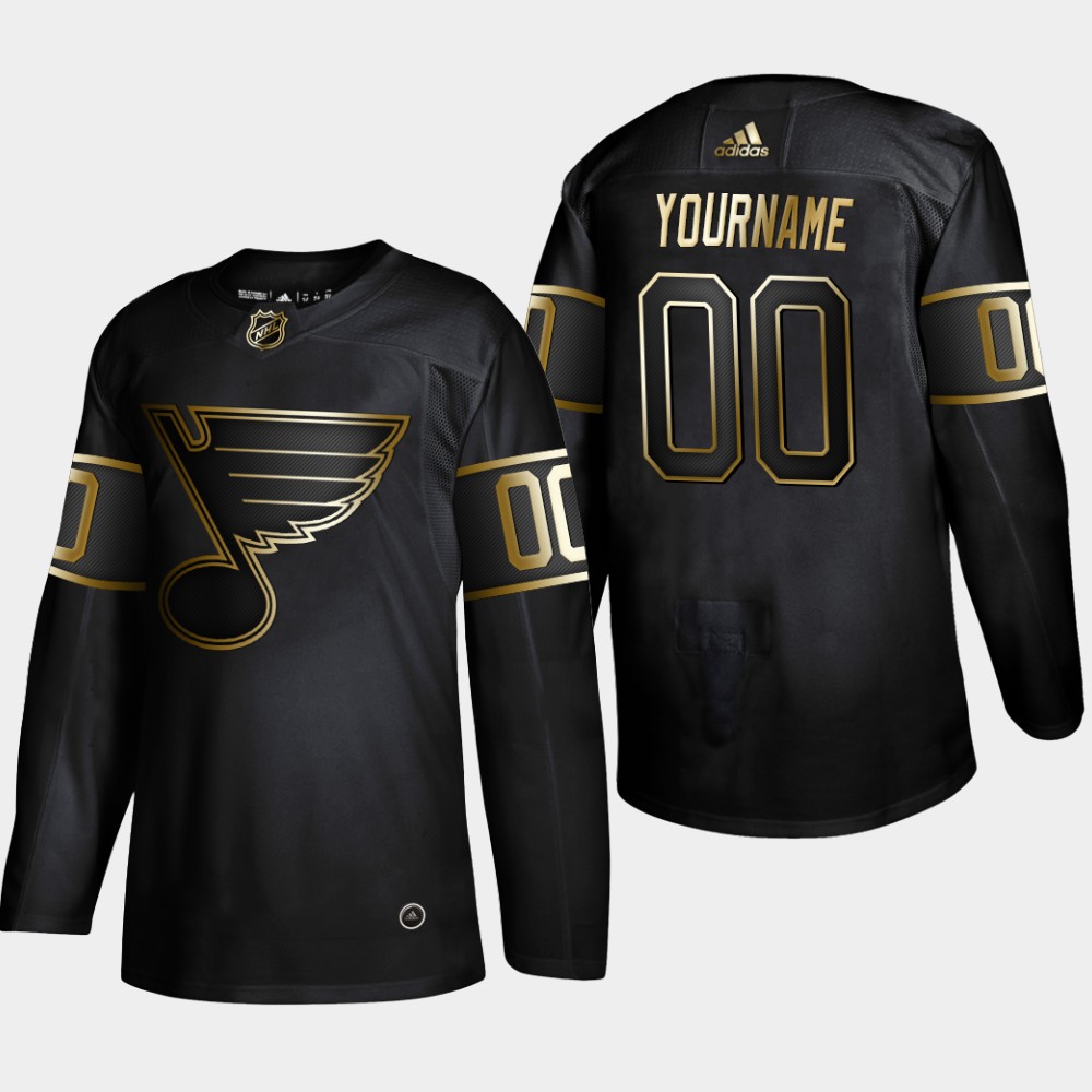 Men's St. Louis Blues Black Golden Edition Custom NHL Stitched Jersey